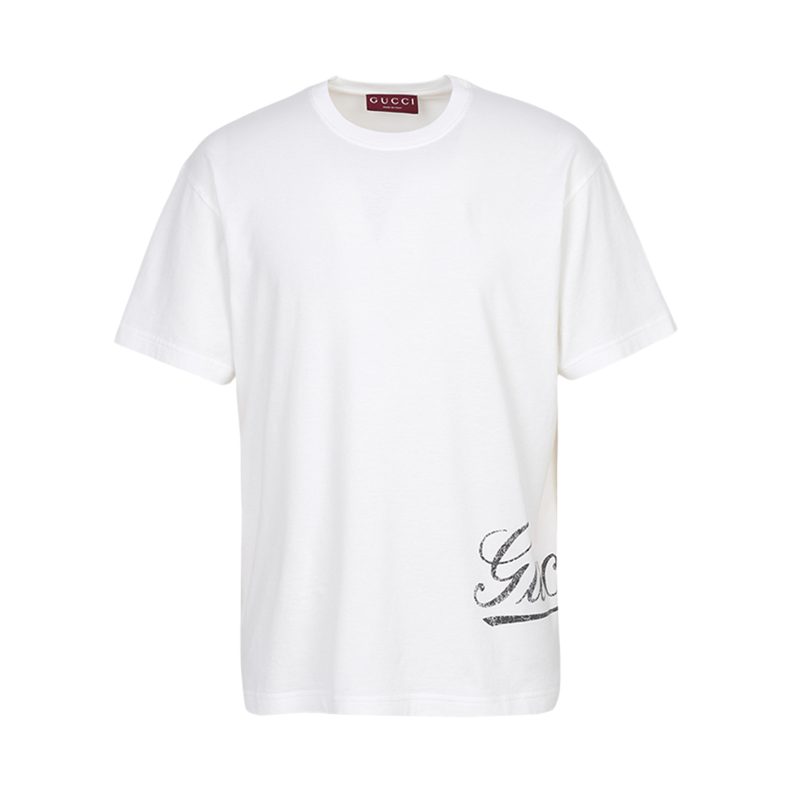 구찌 프린트 코튼 저지 티셔츠 화이트(Gucci Print Cotton Jersey T-Shirt White)