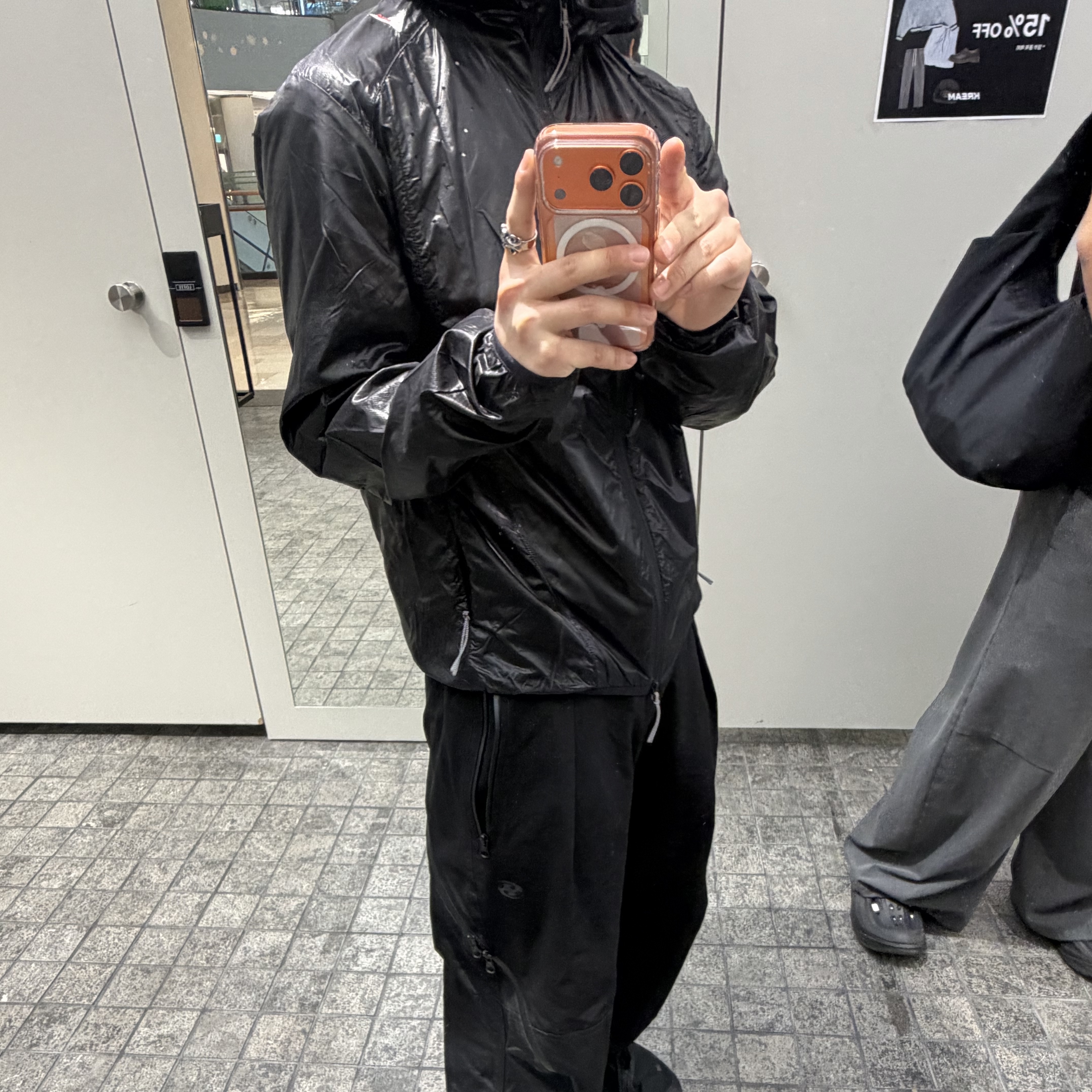 Sansan Gear Affine Curve Pants Black_26SS, On Running x Post Archive Faction (Paf) Cloudmonster 2 Thorn Brown 착용 스타일 - 2