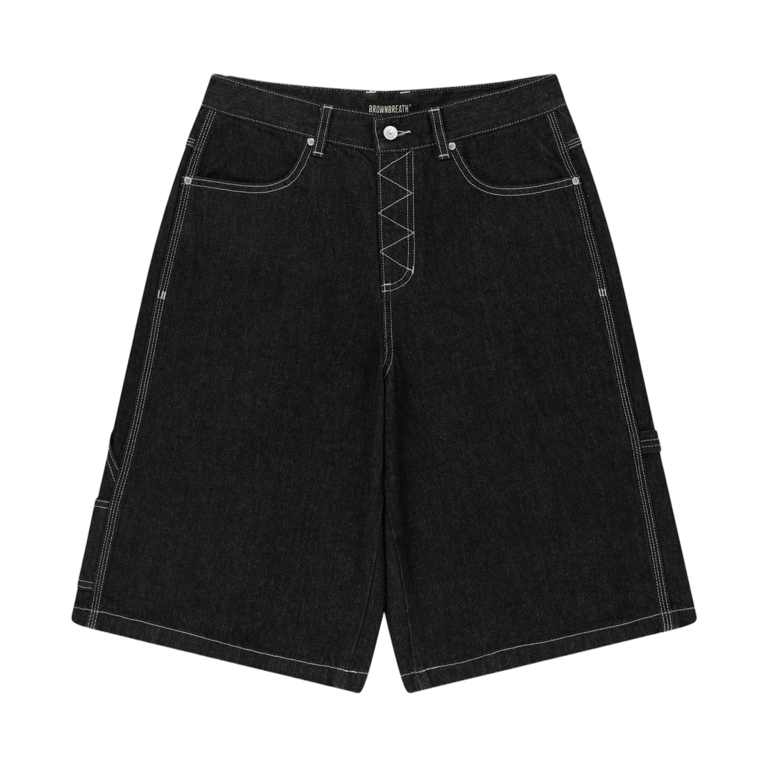 BLMMPA001BK Brownbreath Denim Bermuda Pants Black