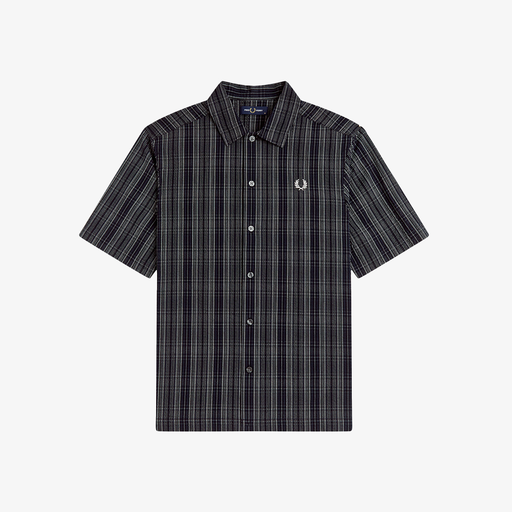 프레드페리 시어서커 체크 셔츠 네이비(Fred Perry Seersucker Check Shirt Navy) - 5