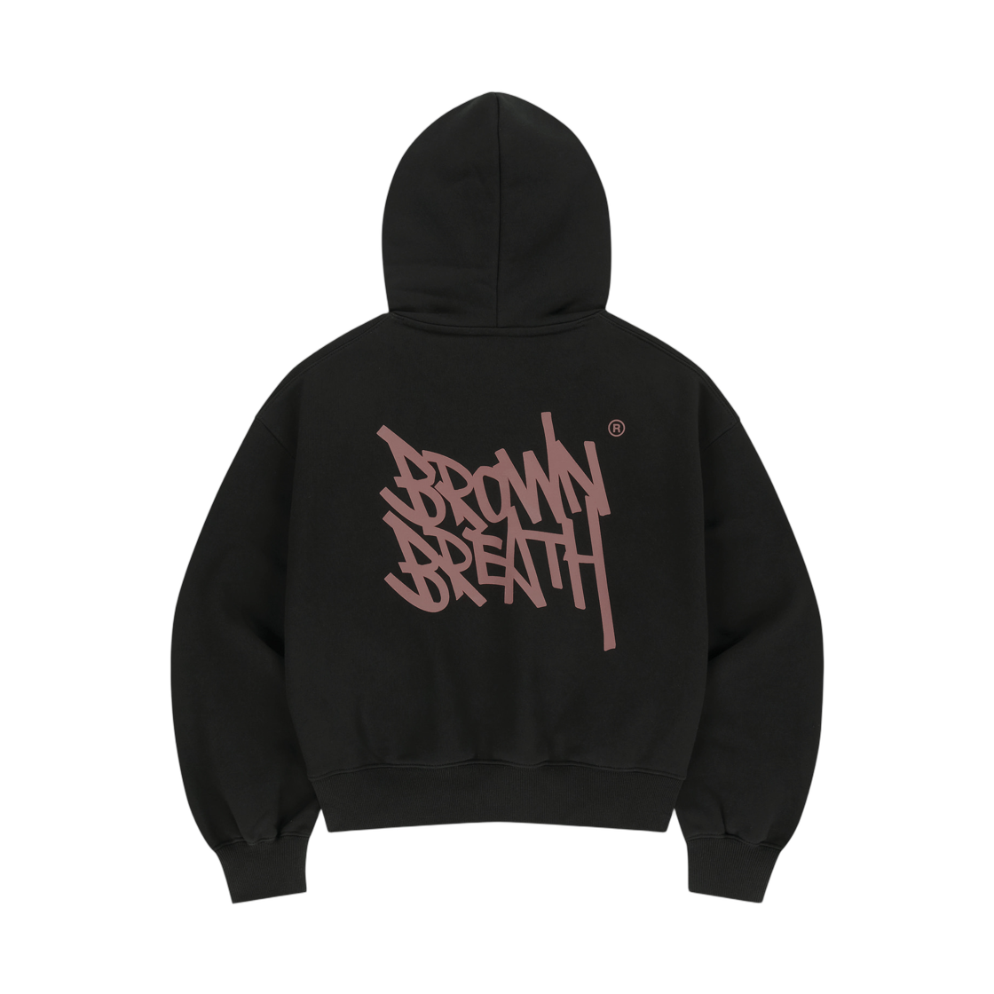 BLSWHDB02BK (W) Brownbreath Tag Crop Hoodie Black