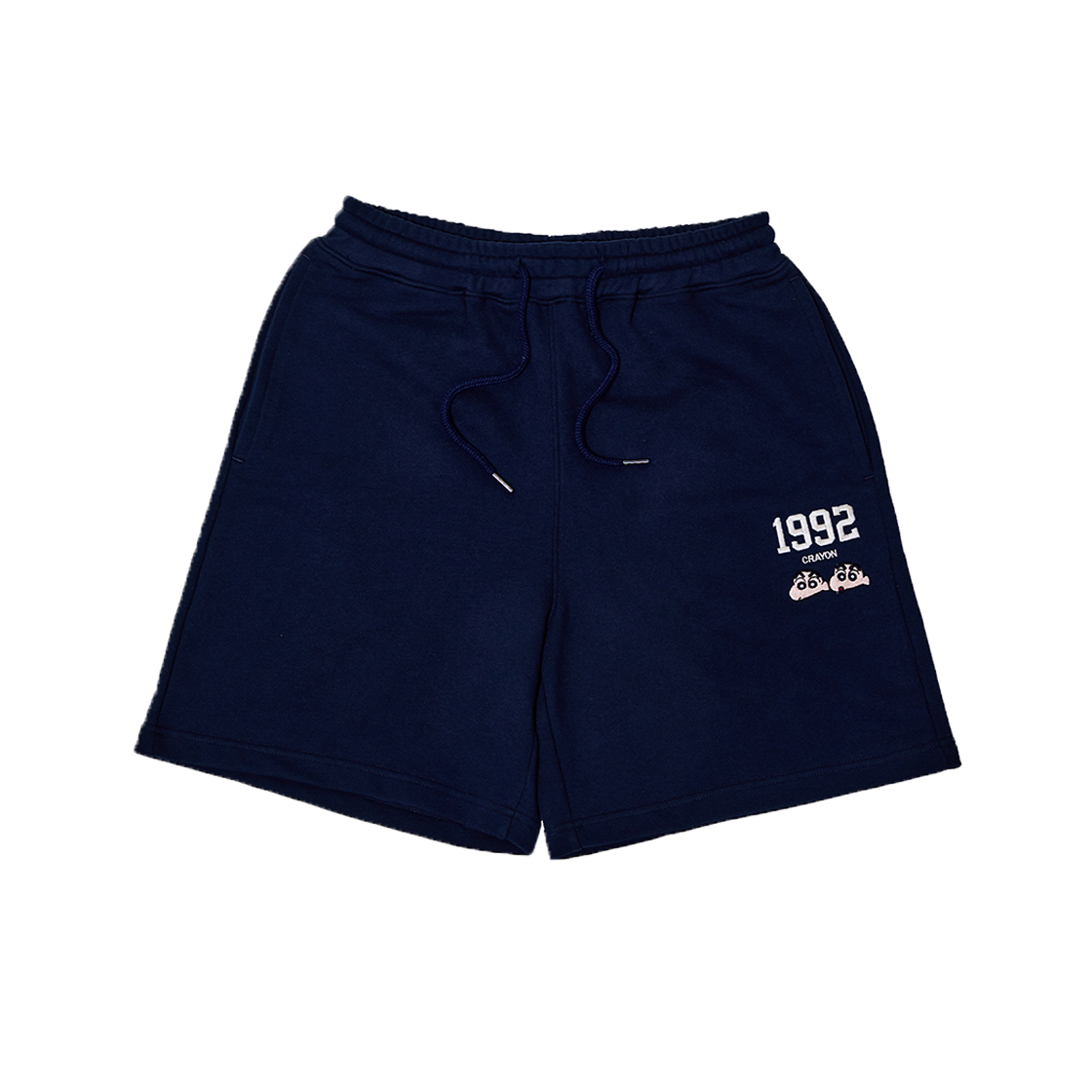 댄꼼마 X 짱구 1992 트레이닝 반바지 (네이비)(DANCOMMA x Crayon Shin-chan 1992 Sweat Shorts (Navy))