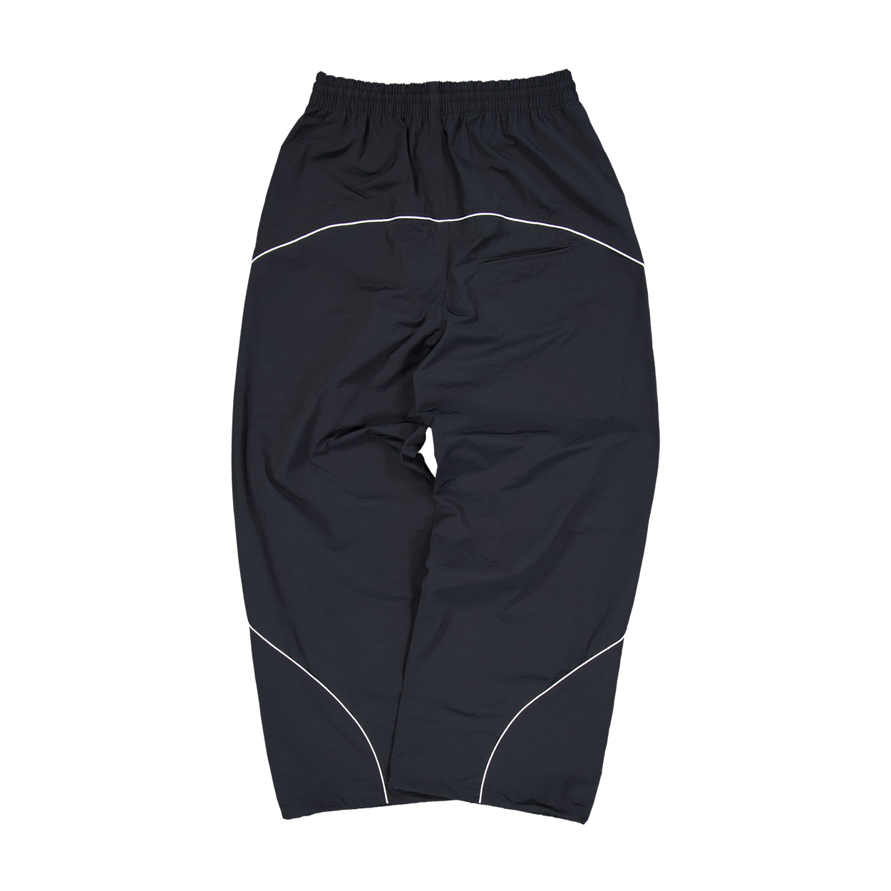 언더마이카 무.180 클래식 로고 파이핑 커브 라인 트랙 팬츠 블랙(Undermycar Mu.180 Classic Logo Piping Curve Line Track Pants Black) - 2