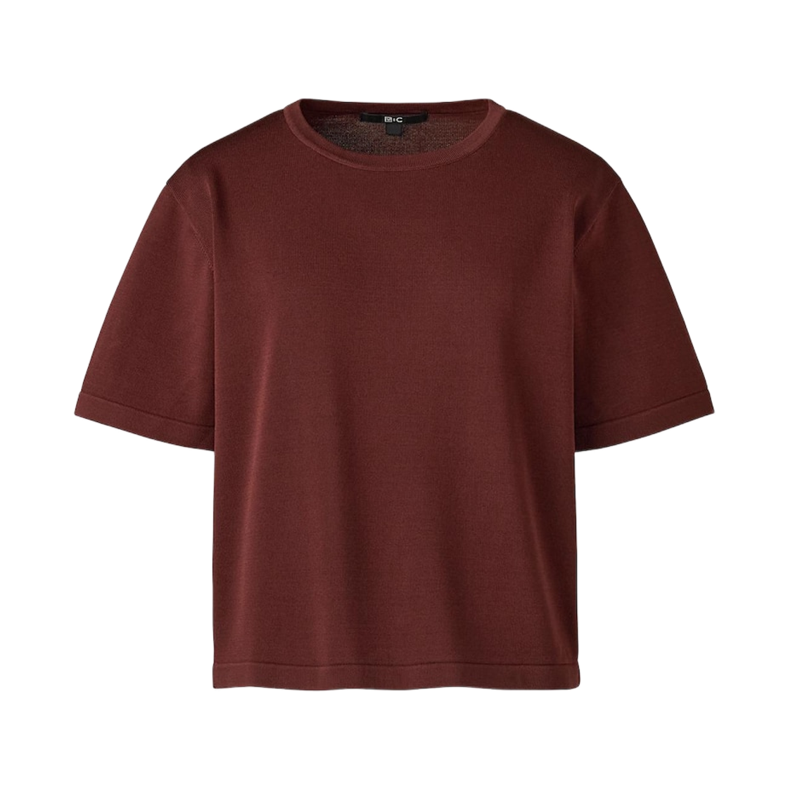 482979-38 (W) Uniqlo C Boxy Knitted T-Shirt Dark Brown - JP