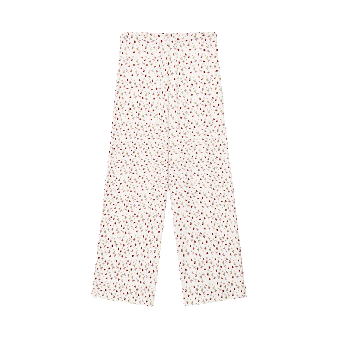 (W) 글로니 레이지 선데이 테리 팬츠 스트로베리 보우((W) Glowny Lazy Sunday Terry Pants Strawberry Bow) - 1