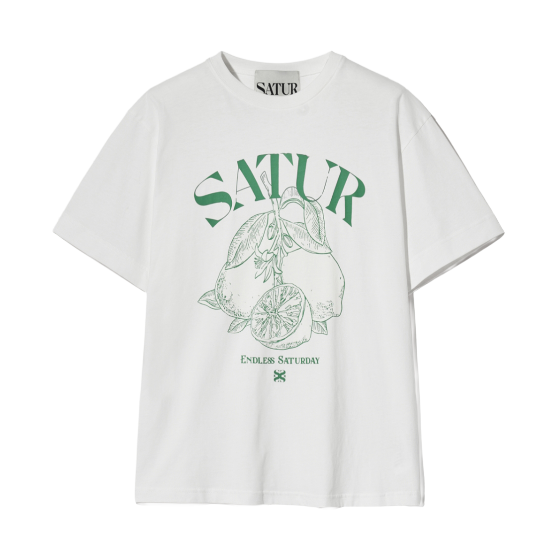 세터 카프리 시트론 드로잉 썸머 그래픽 반팔 티셔츠 라이트 그린