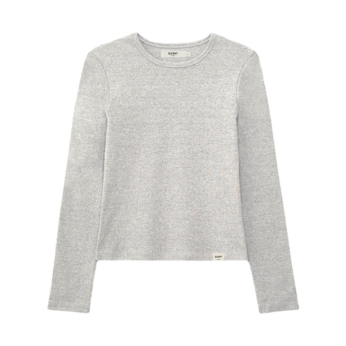 (W) 글로니 G 클래식 롱슬리브 멜란지 그레이((W) Glowny G Classic Long Sleeve Melange Gray) - 1