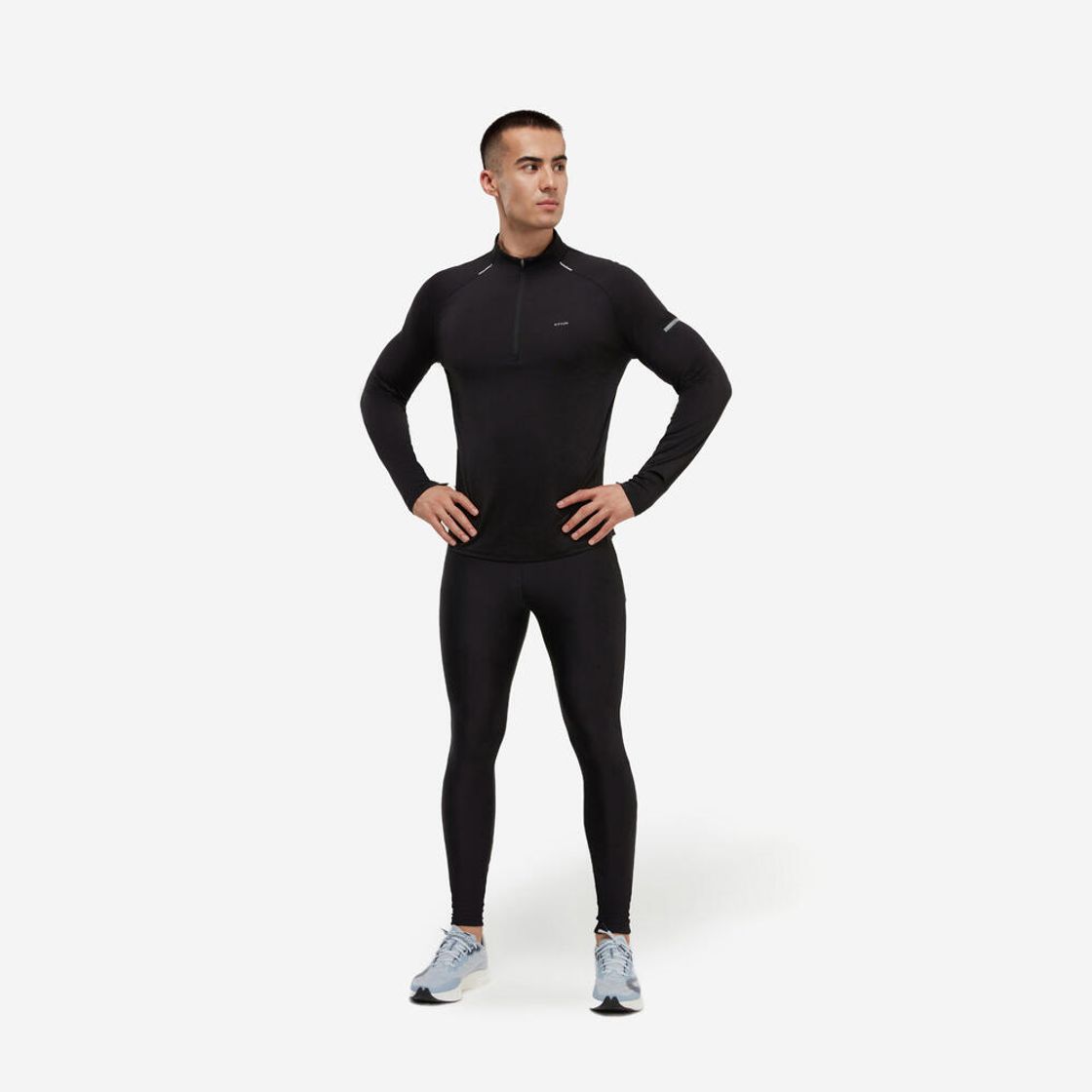 데카트론 남성 하프집 러닝 긴팔 티 런 드라이 500 스모크 블랙(DECATHLON Men's Half-Zip Running Long-Sleeved T-Shirt Run Dry 500 Smoke Black) - 10