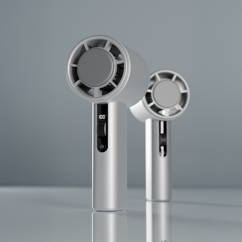 르젠 초경량 BLDC 펠티어 파워 냉각 100단 무선 핸디형 선풍기 글레이셔실버(LEZEN Ultra-lightweight BLDC Peltier Power Cooling 100-Speed Cordless Handheld Fan Glacier Silver) - 3