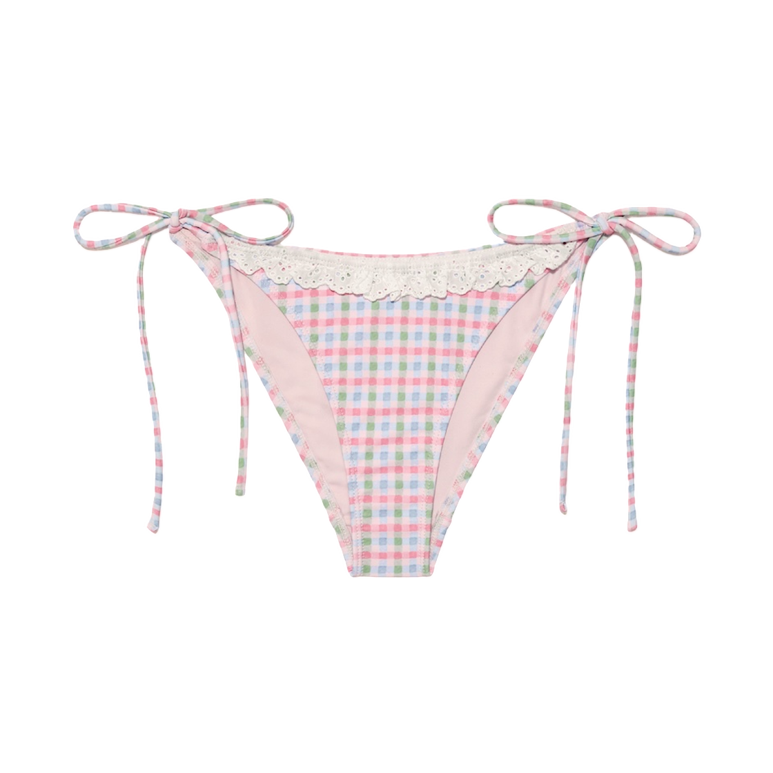 (W) 글로니 프릴 비키니 바텀 캔디 블록((W) Glowny Frill Bikini Bottom Candy Block) - 1