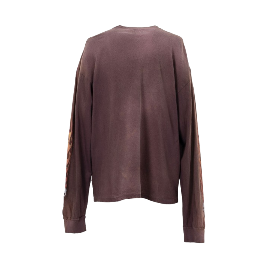 카미야 스컬 플레임 디스트레스드 롱슬리브 티셔츠 브라운(Kamiya Skull Flame Distressed Long Sleeve T-Shirt Brown) - 2