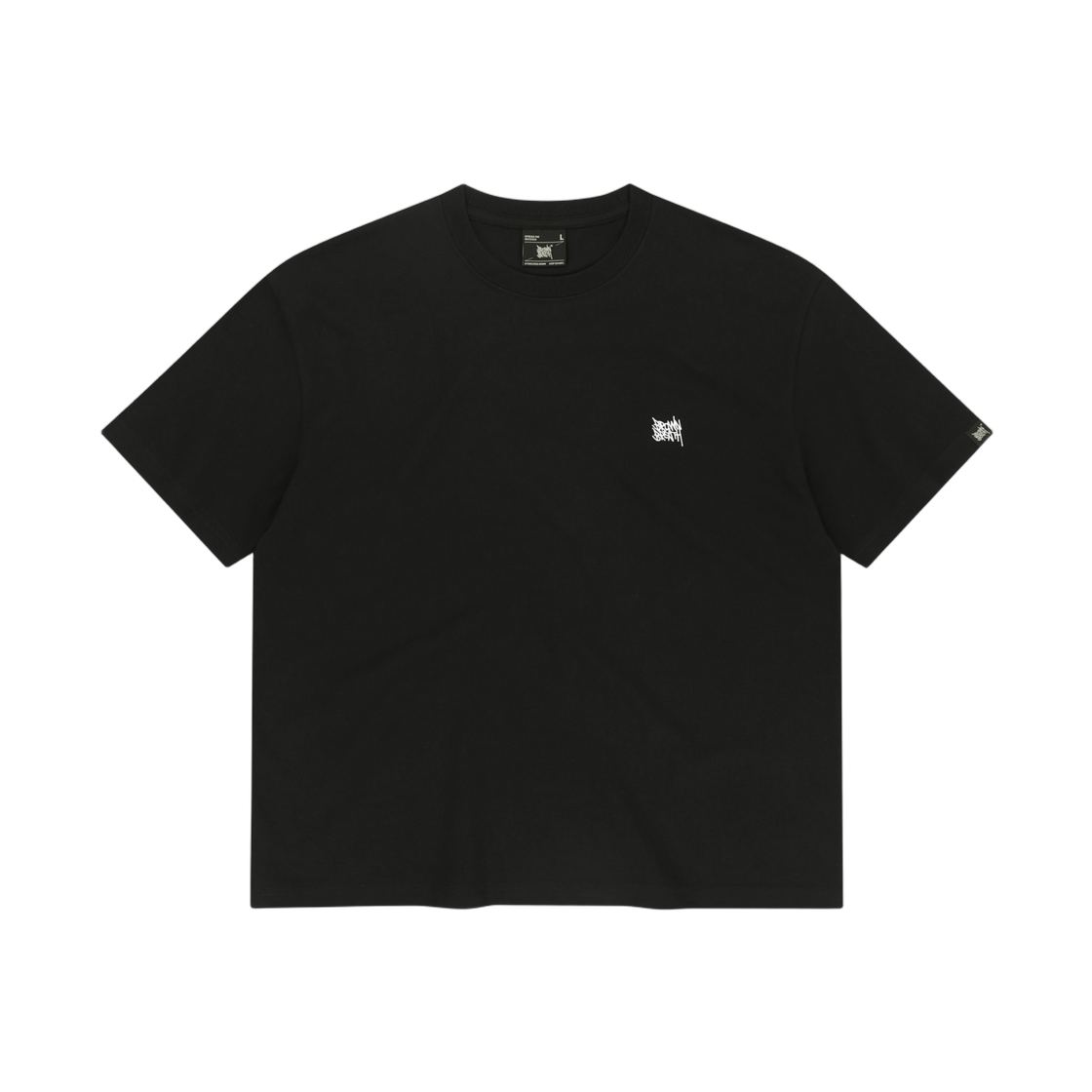 BLMMSTN03BK Brownbreath Crop Tag T-Shirt Black