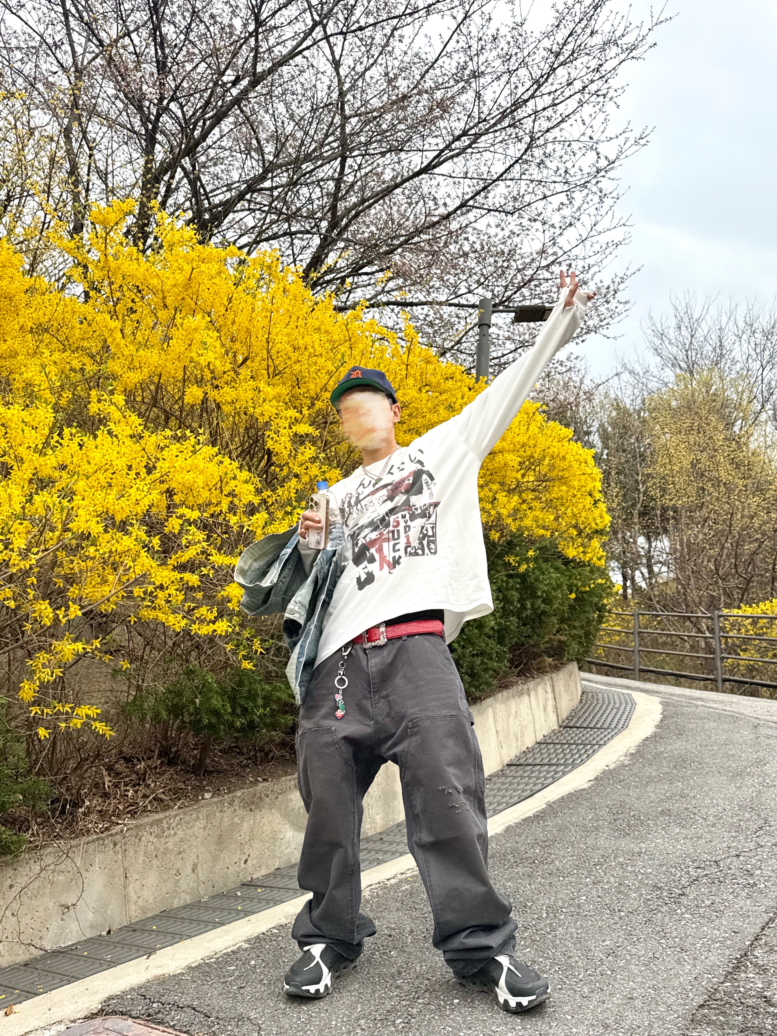 qualisartifexpereo 5-1 Long Sleeve Cream, qualisartifexpereo VTG Double Knee Work Pants Graphite 착용 스타일 - 4