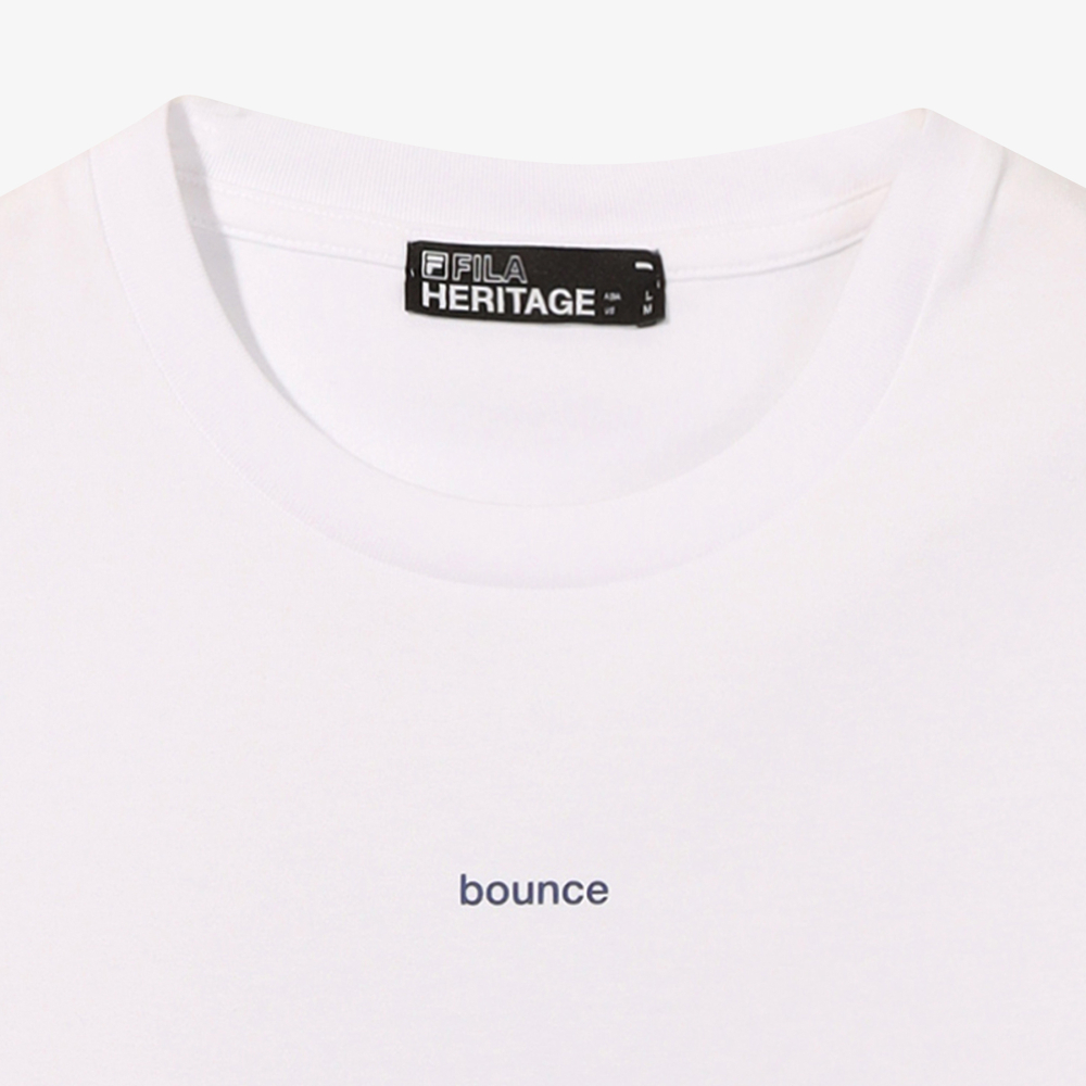 [6% 적립] 휠라 HERITAGE COLLECTION 바운스 그래픽 반팔티 화이트([6% 적립] FILA HERITAGE COLLECTION Bounce The Ball T-Shirt White) - 4