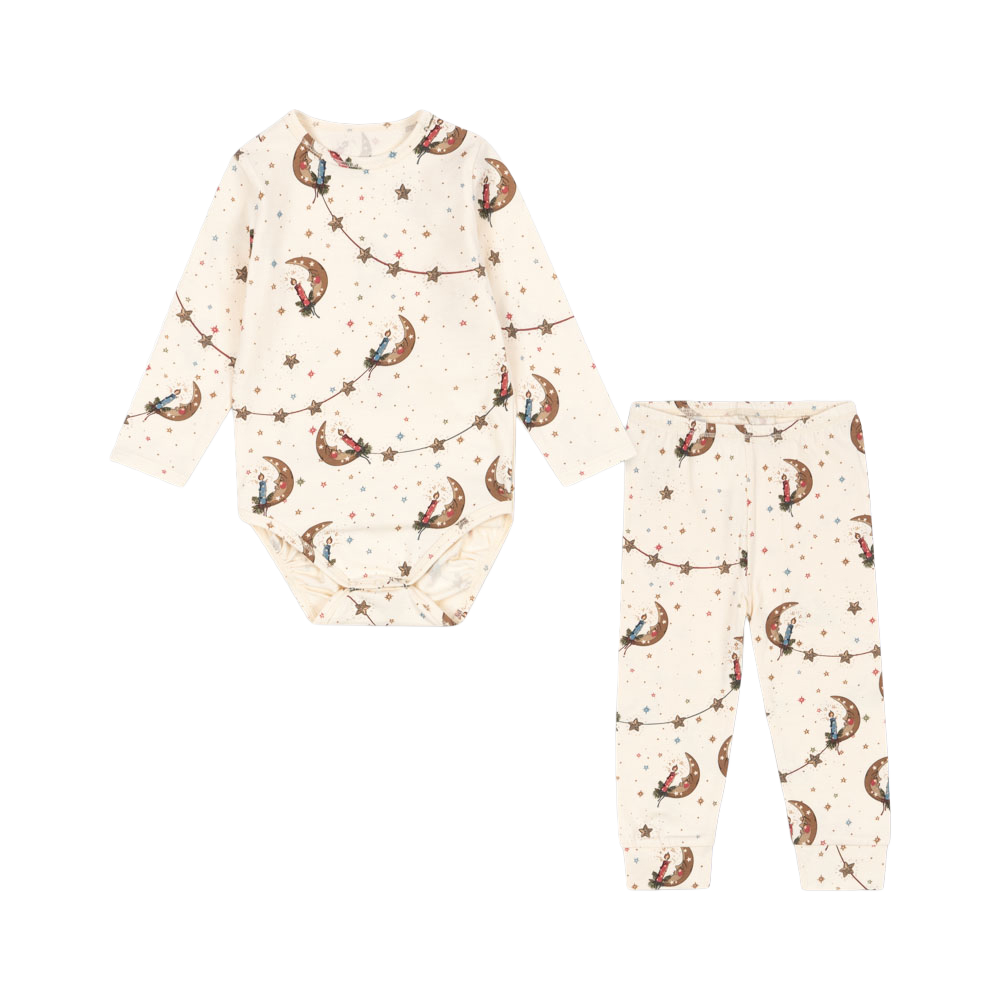콩제슬래드 베이직 바디수트 팬츠 세트 루나(Konges Sløjd Basic Body Pants Set Gots Luna)