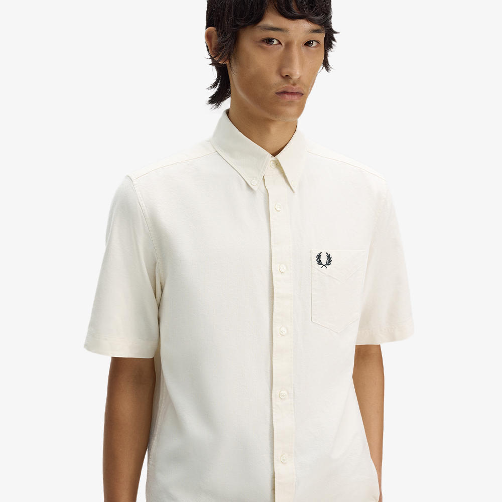 프레드페리 숏 슬리브 옥스포드 셔츠 에크루(Fred Perry S S Oxford Shirt Ecru) - 3