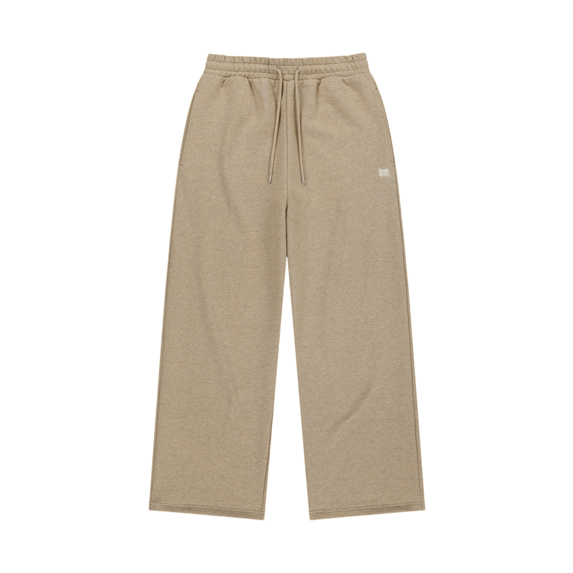 브라운브레스 OG 태그 와이드 스웨트팬츠 멜란지 베이지(Brownbreath OG Tag Wide Sweat Pants Melange Beige)