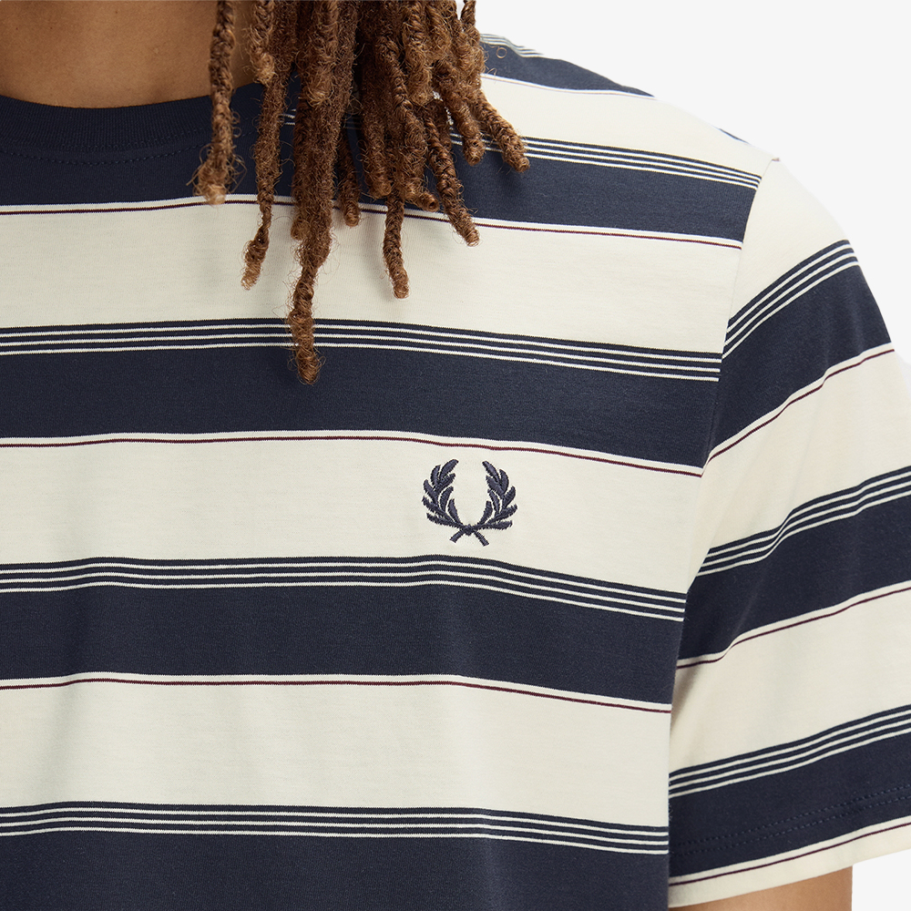 프레드페리 파인 스트라이프 티셔츠 네이비(Fred Perry Fine Stripe T-Shirt Navy) - 4