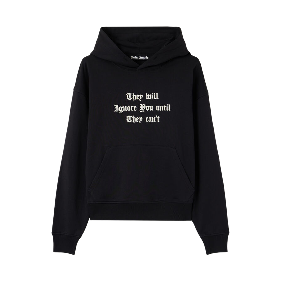 팜엔젤스 스테이트먼트 레귤러 후디 - 블랙 오프 화이트(Palm Angels Statement Regular Hoodie - Black Off White) - 1