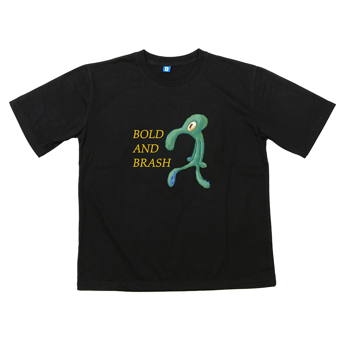 댄꼼마 x 스폰지밥 징징이 대머리와 빛 그래픽 반팔 티셔츠(DANCOMMA x SpongeBob SquarePants Squidward Tentacles Bald & Shine Graphic Short Sleeve T-Shirt)