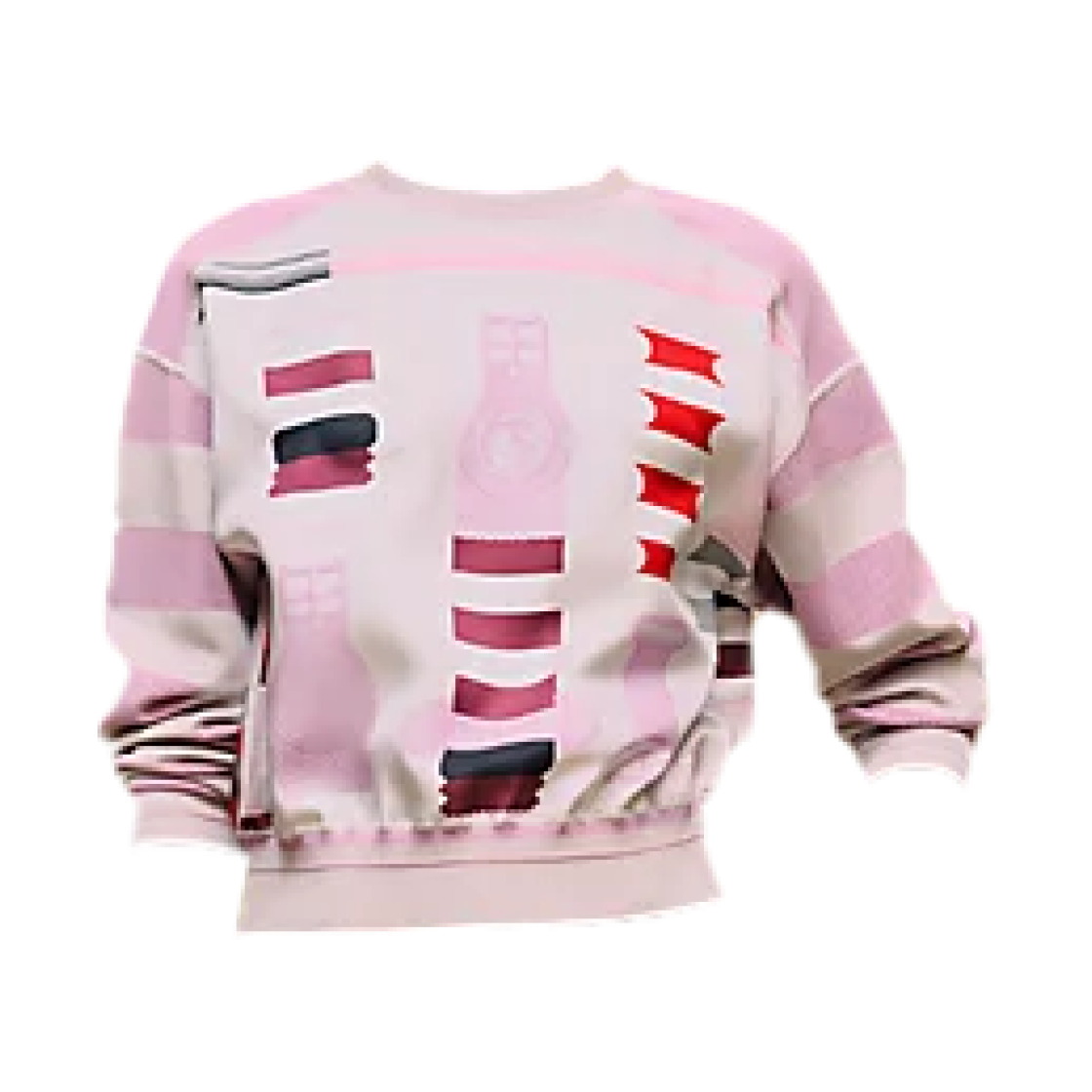 (W) 에르메스 브리드 아 블록 롱 슬리브 스웨터 그리 삐에르 드 륀((W) Hermes Bride A Bloc Long Sleeve Sweater Gris Pierre De Lune) - 1