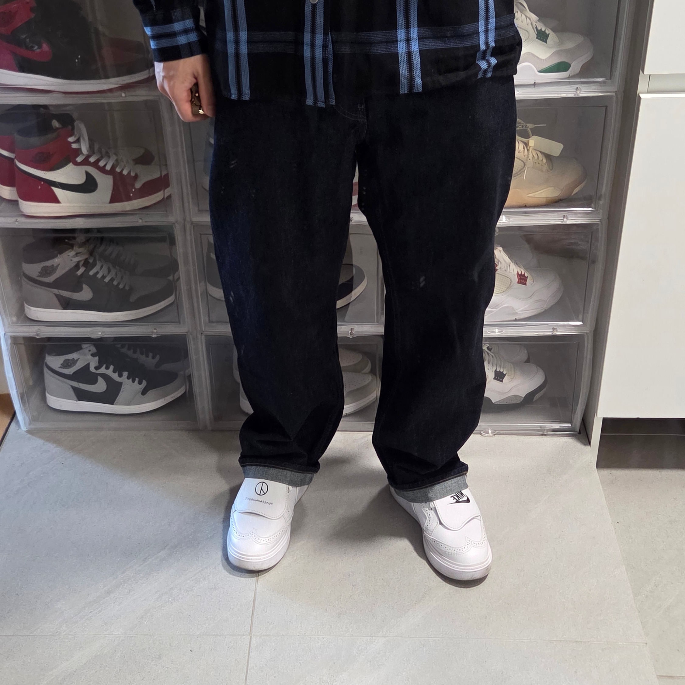 Nike x Peaceminusone Kwondo1 White 착용 스타일