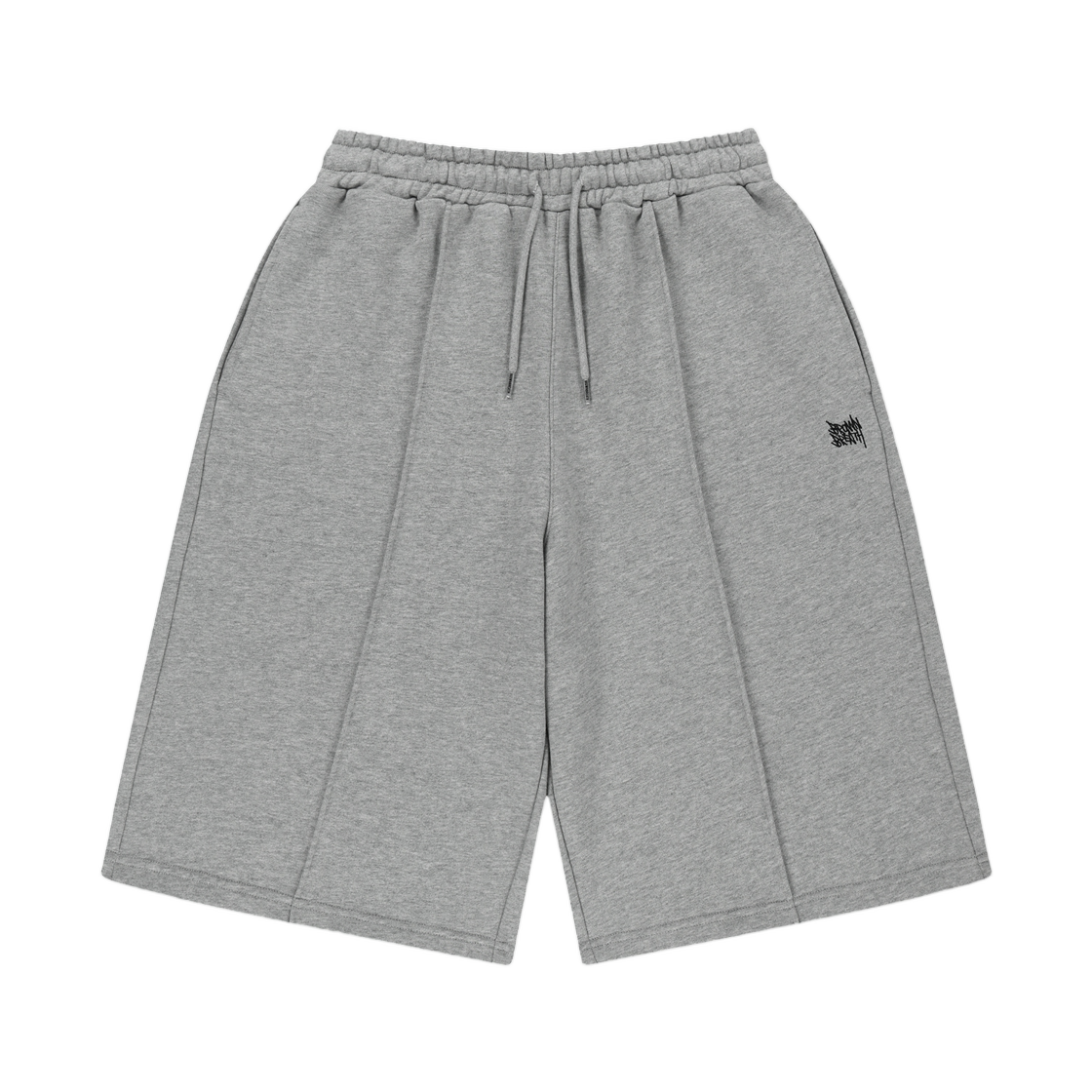 BLMMPSB02MG Brownbreath Tag Tuck Sweat Shorts Melange Grey