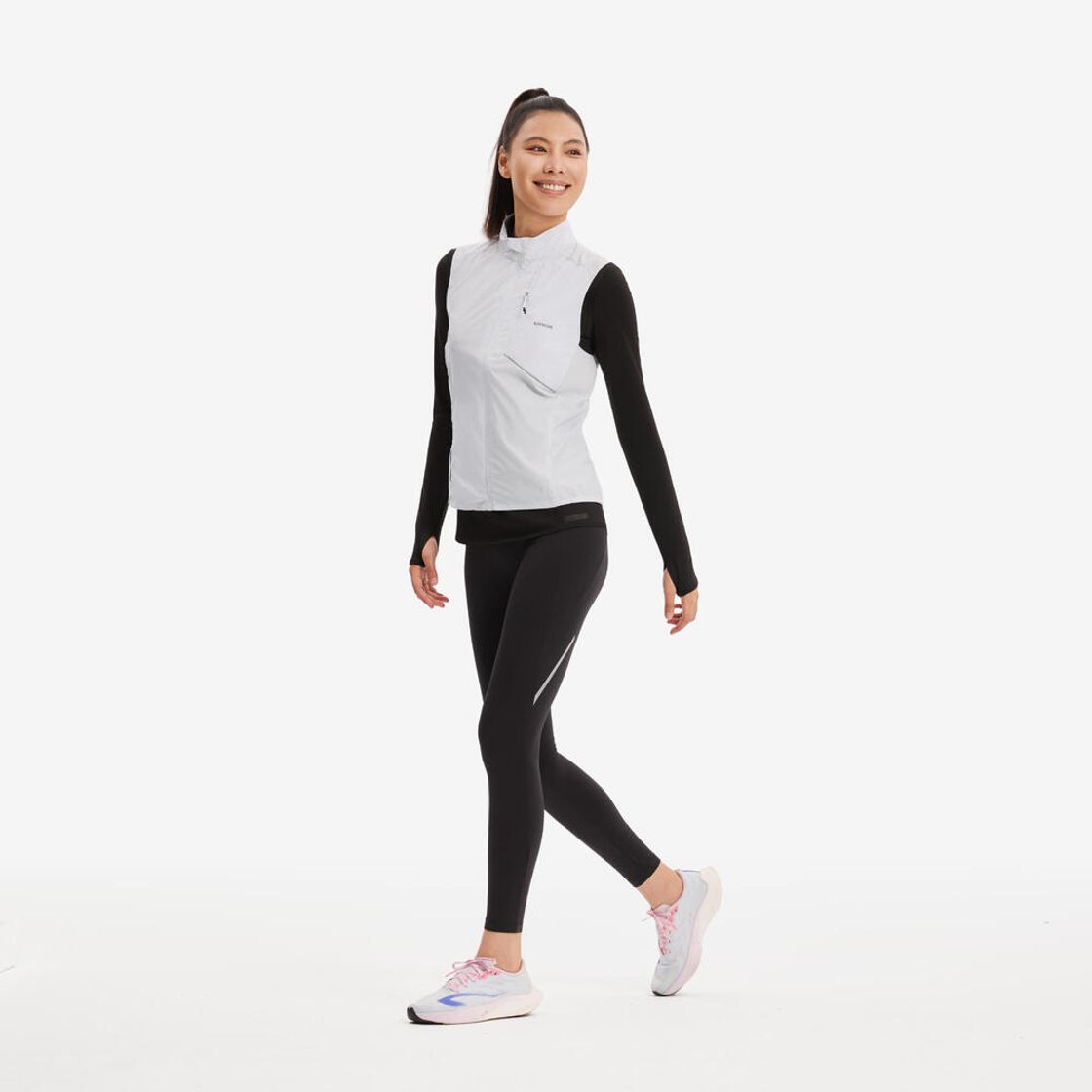 데카트론 여성 러닝 윈드 베스트 런 500 딜리케이트블루(DECATHLON Women's Running Wind Vest Run 500 Delicate Blue) - 7