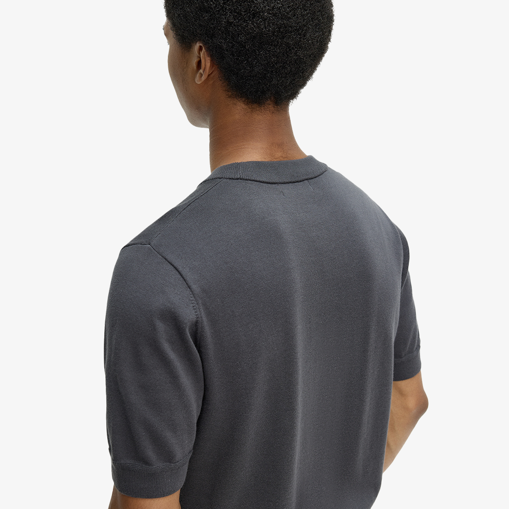프레드페리 코튼 니트 티셔츠 앵커그레이(Fred Perry Cotton Knitted T-Shirt Anchor Grey) - 3