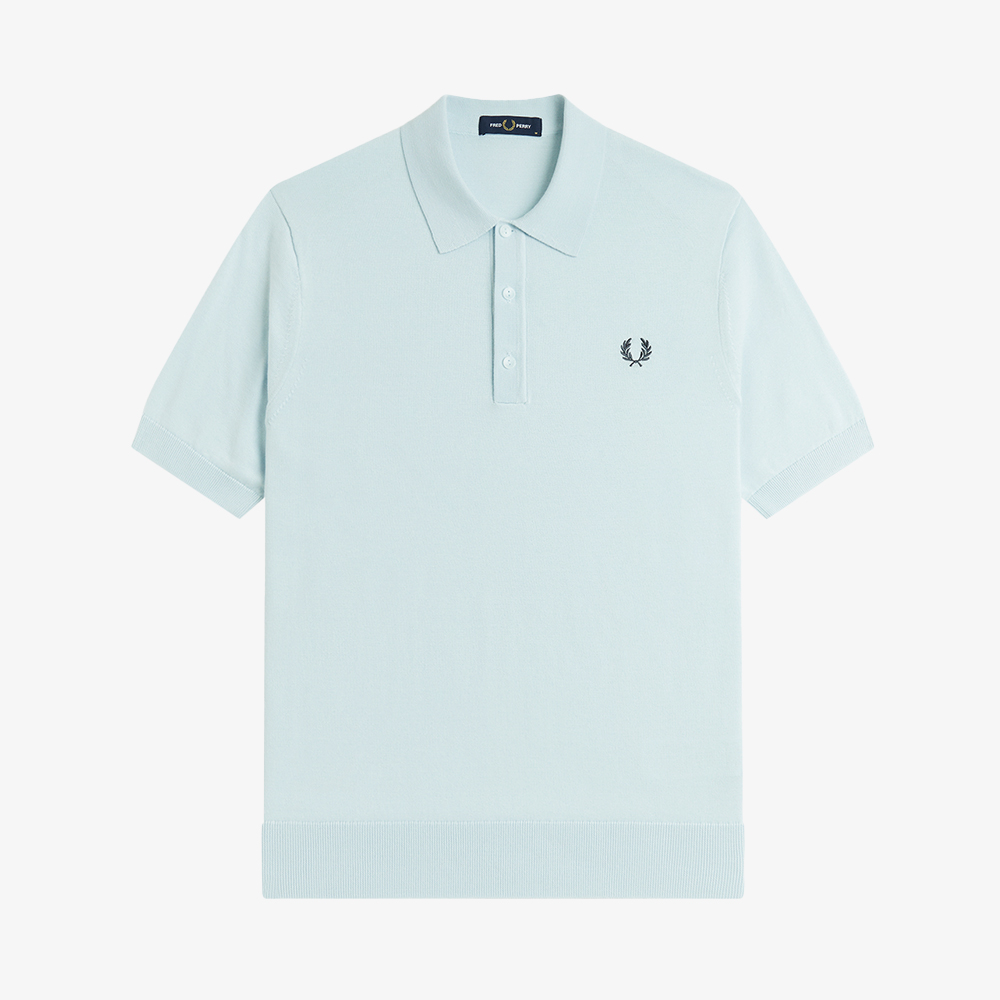 프레드페리 숏 슬리브 코튼 니트 셔츠 라이트아이스(Fred Perry S S Cotton Knitted Shirt Light Ice) - 5