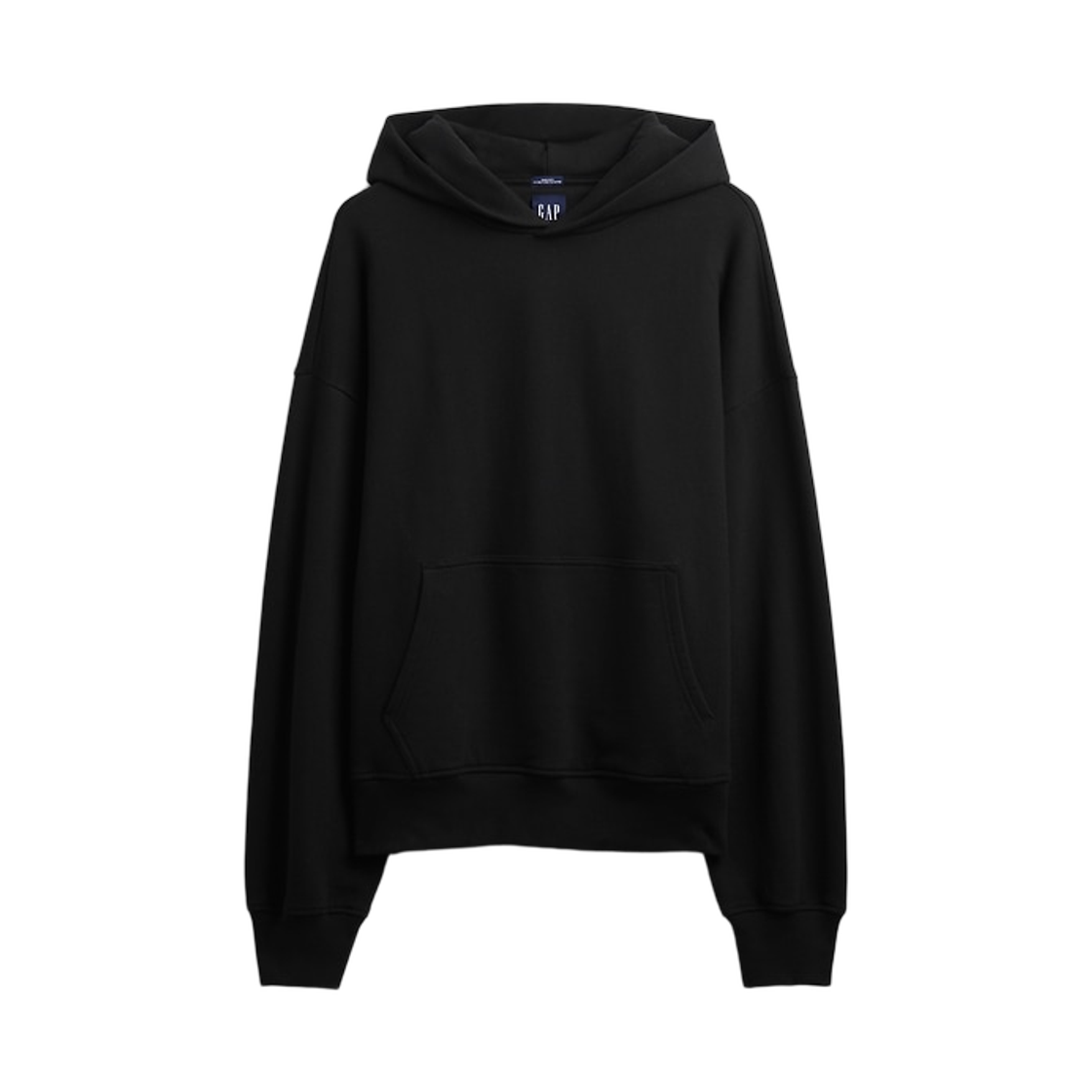 (W) 갭 헤비웨이트 오버사이즈 후드 트루 블랙((W) Gap Heavyweight Oversized Hoodie True Black)