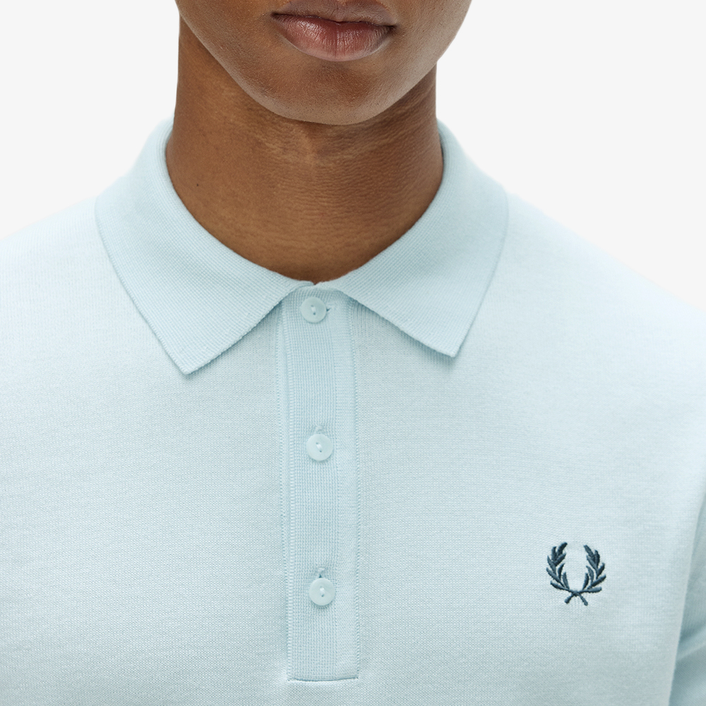 프레드페리 숏 슬리브 코튼 니트 셔츠 라이트아이스(Fred Perry S S Cotton Knitted Shirt Light Ice) - 4