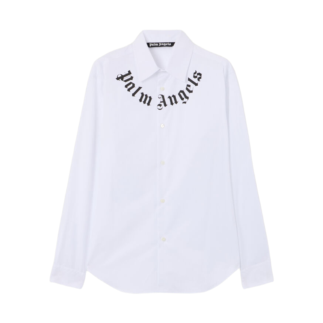 팜엔젤스 넥 로고 셔츠 롱슬리브 - 오프 화이트 블랙(Palm Angels Neck Logo Shirt L/S - Off White Black)