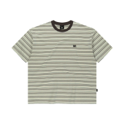 Brownbreath Tag Heavy Stripe T-Shirt Green