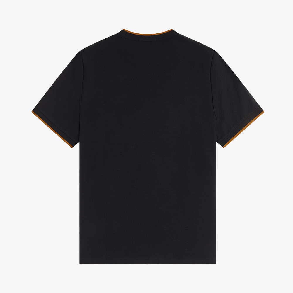 프레드페리 트림 디테일 크레이프 피케 티셔츠 블랙(Fred Perry Trim Detail Crepe Pique T-Shirt Black) - 6