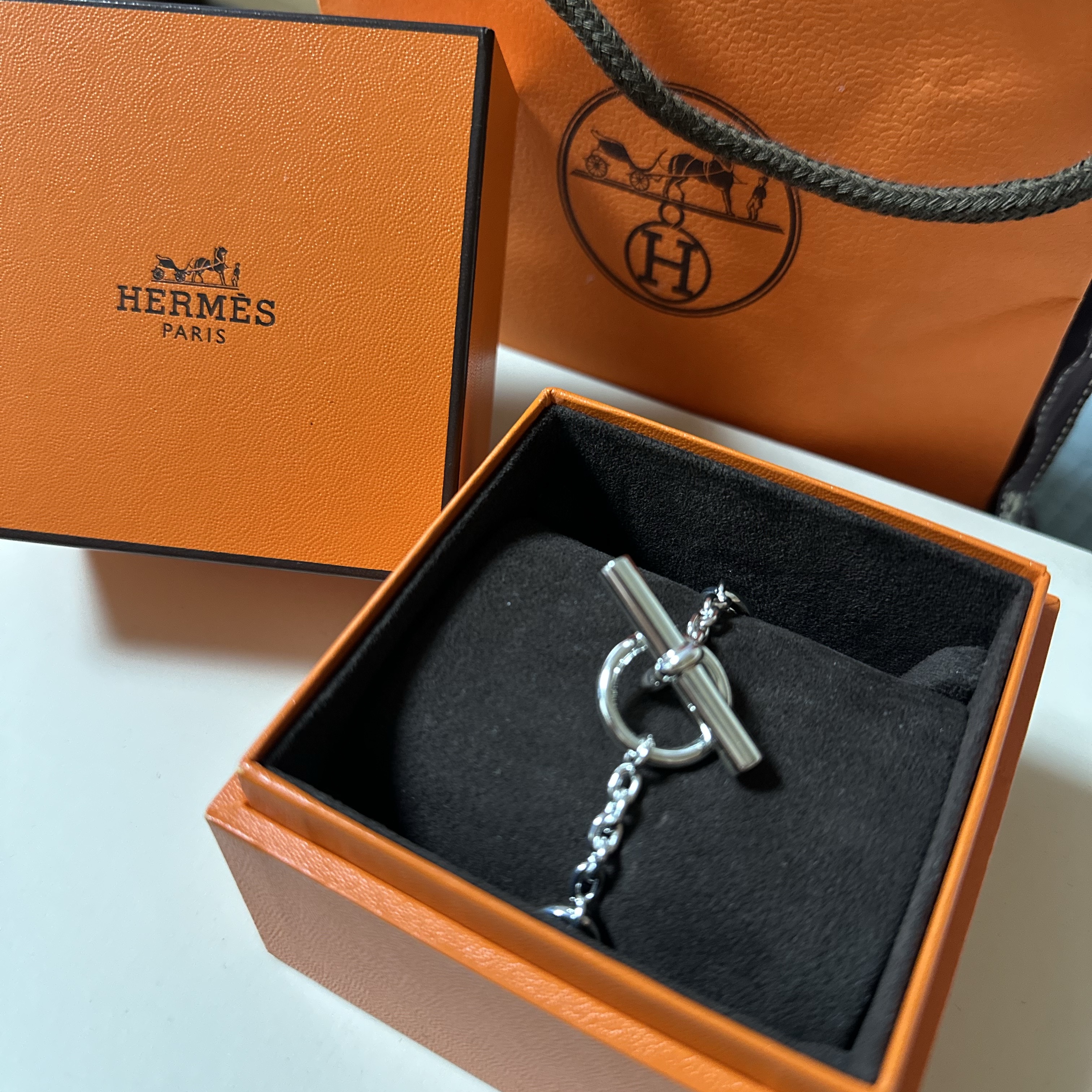 Hermes Farandole Bracelet Silver 착용 스타일