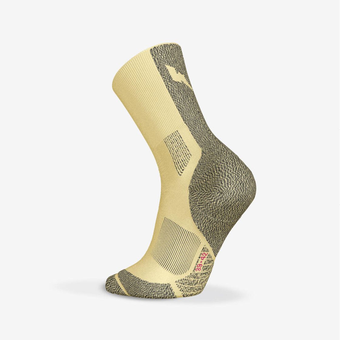 데카트론 러닝 얇은 카프 양말 1켤레 런 900 바닐라 옐로우(DECATHLON Running Thin Calf Socks 1 Pair Run 900 Vanilla Yellow) - 3