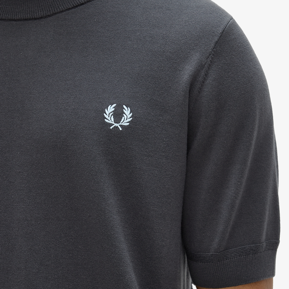 프레드페리 코튼 니트 티셔츠 앵커그레이(Fred Perry Cotton Knitted T-Shirt Anchor Grey) - 4