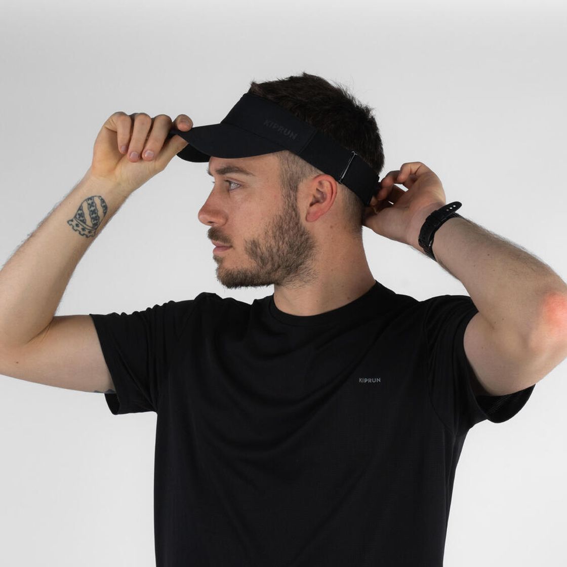데카트론 러닝 바이저 선캡 모자 V2 스모크 블랙(DECATHLON Running Visor V2 Smoke Black) - 2