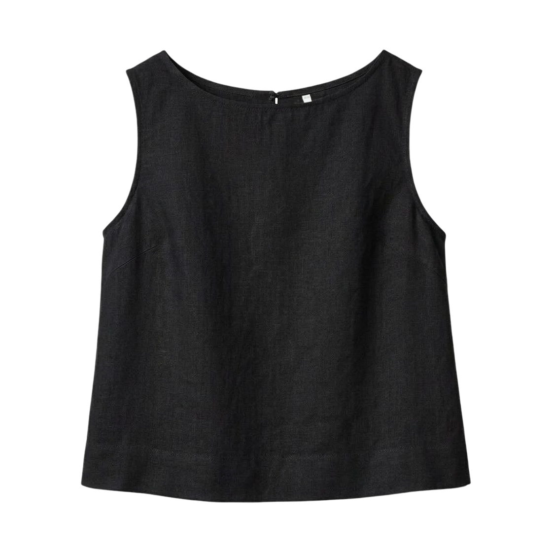 483890-09 (W) Uniqlo Linen Blend Sleeveless Blouse Black - JP
