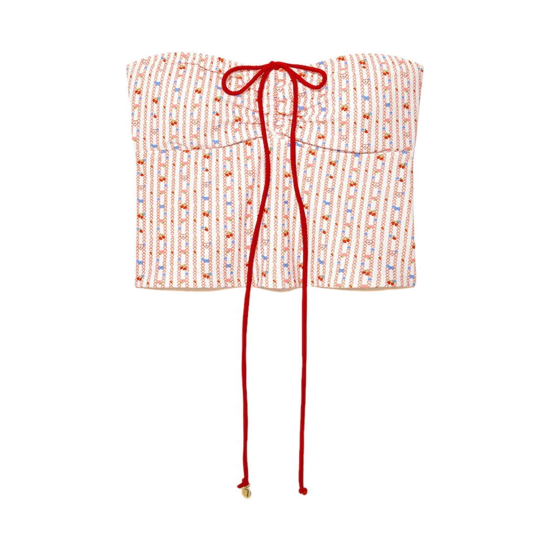 (W) 글로니 방도 스윔 탑 베리스위트((W) Glowny Bandeau Swim Top Berrysweet) - 1