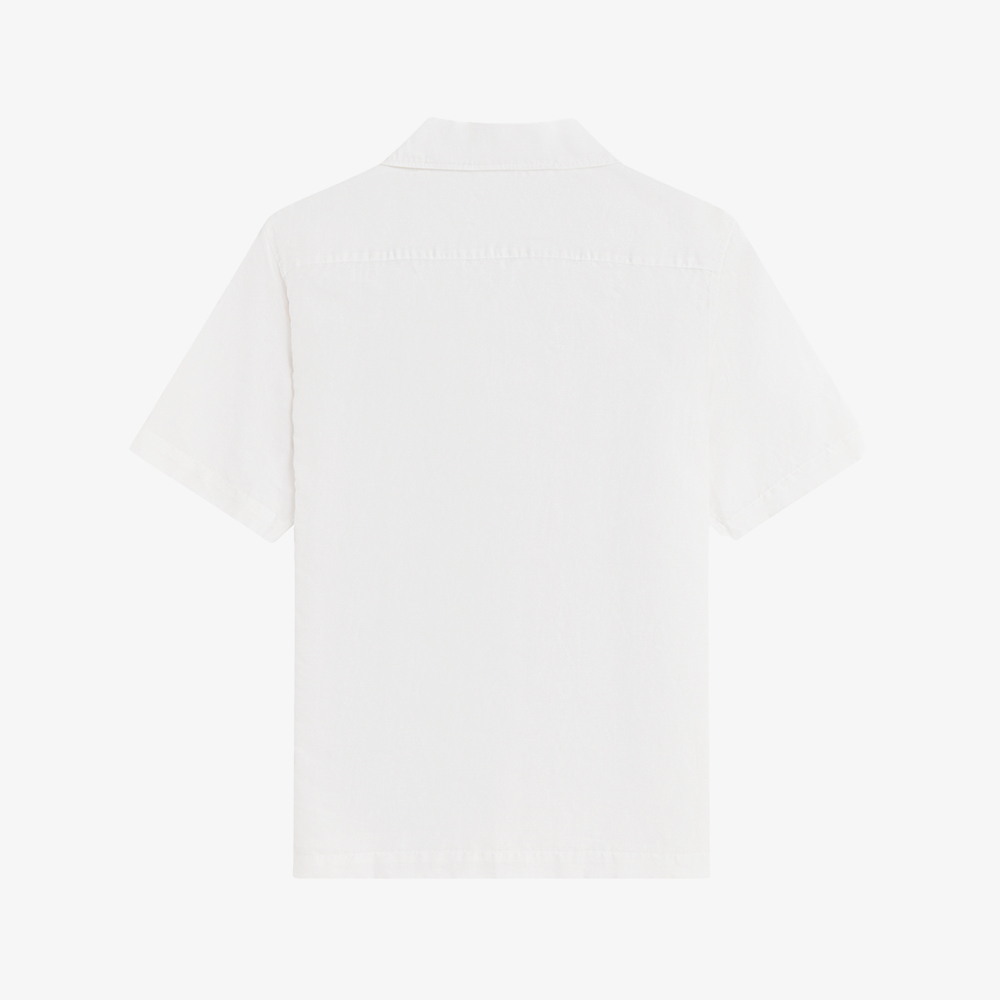 프레드페리 리넨 블렌드 리비어 칼라 셔츠 스노우 화이트(Fred Perry Linen Blend Revere Collar Shirt Snow White) - 6