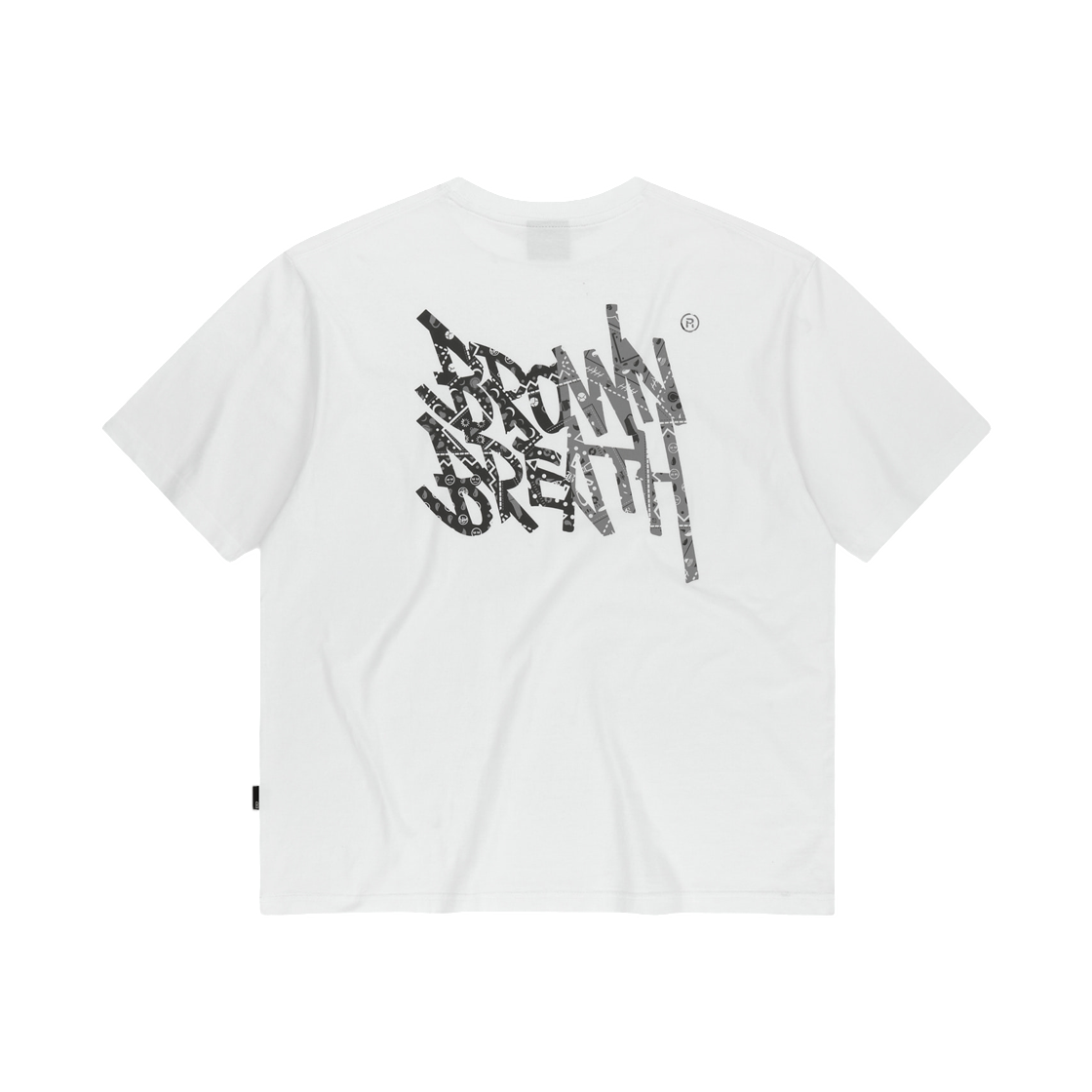 BLMMSTN01WT Brownbreath Paisley Tag T-Shirt White
