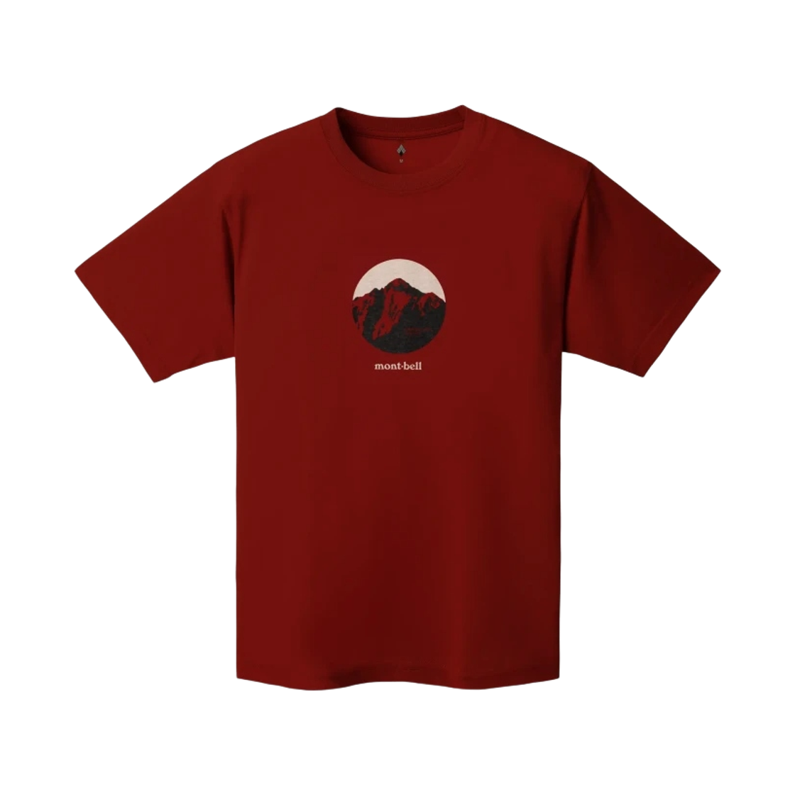 1114955 Montbell Wickron Lithograph Tsurugi T-Shirt Wine Red
