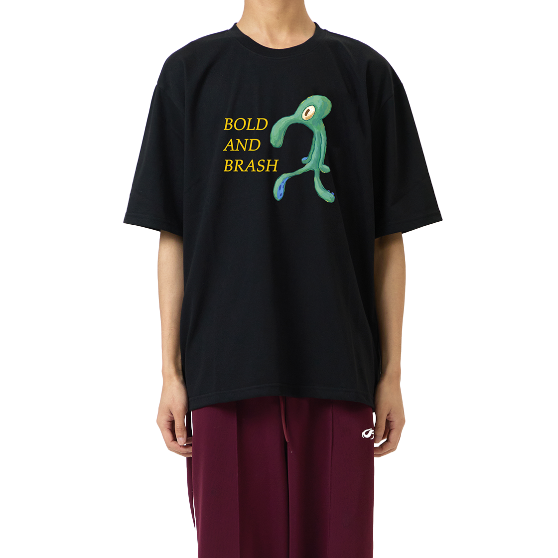 댄꼼마 x 스폰지밥 징징이 대머리와 빛 그래픽 반팔 티셔츠(DANCOMMA x SpongeBob SquarePants Squidward Tentacles Bald & Shine Graphic Short Sleeve T-Shirt) - 4
