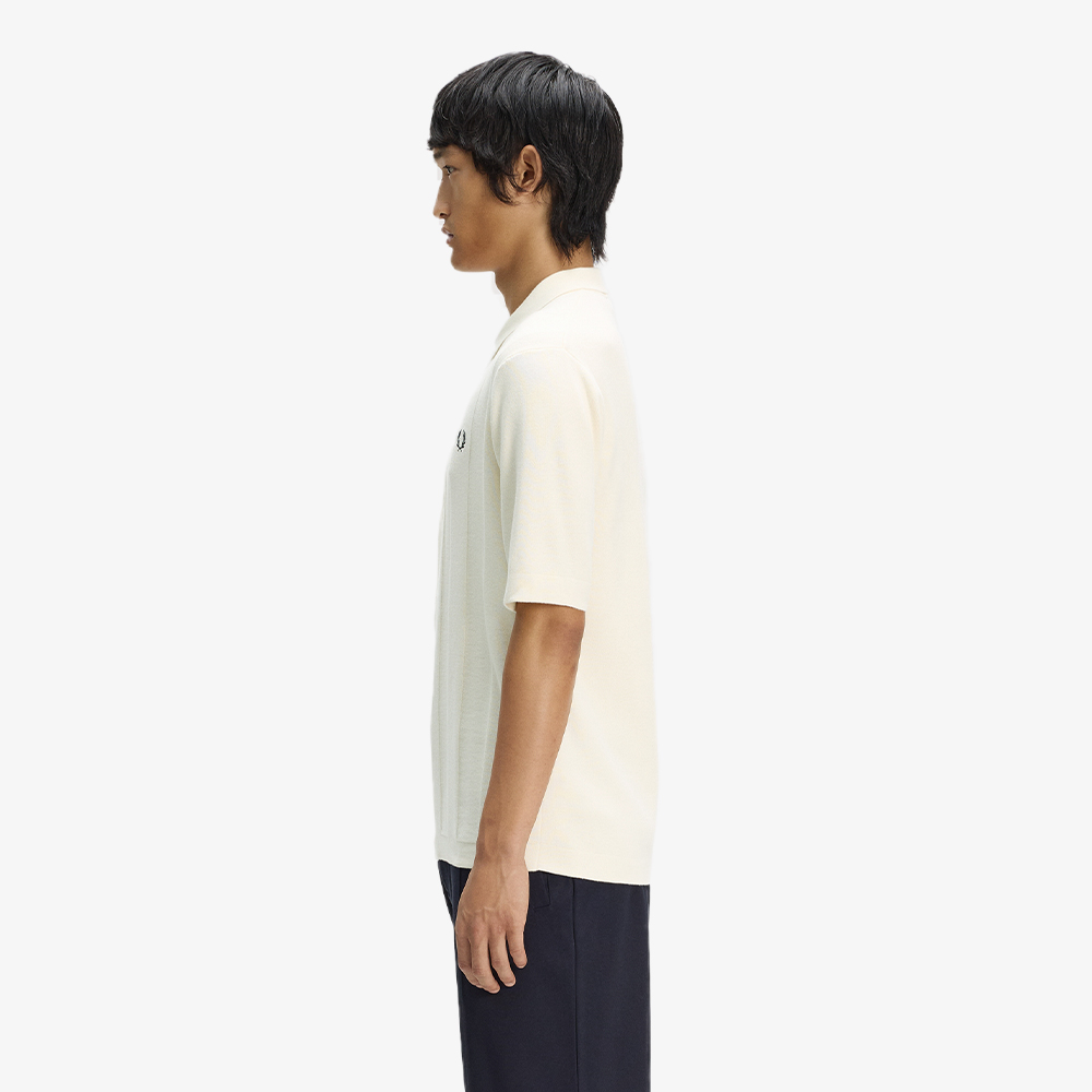 프레드페리 토널 버티컬 스트라이프 니트 셔츠 에크루(Fred Perry Tonal Vertical Stripe Knitted Shirt Ecru) - 2