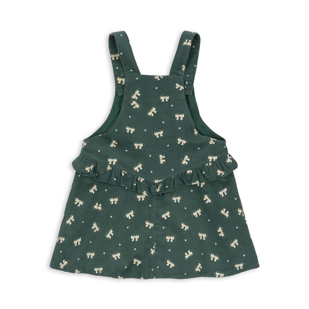 콩제슬래드 에이버리 프릴 오버롤 드레스 리본(Konges Sløjd Avery Frill Overall Dress Gots Boucle Hunter) - 2