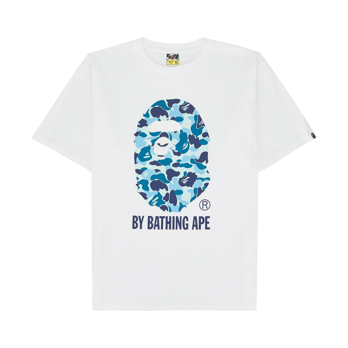 베이프 ABC 카모 바이 베이싱 에이프 티셔츠 화이트 블루(BAPE ABC Camo By Bathing Ape T-Shirt White Blue)