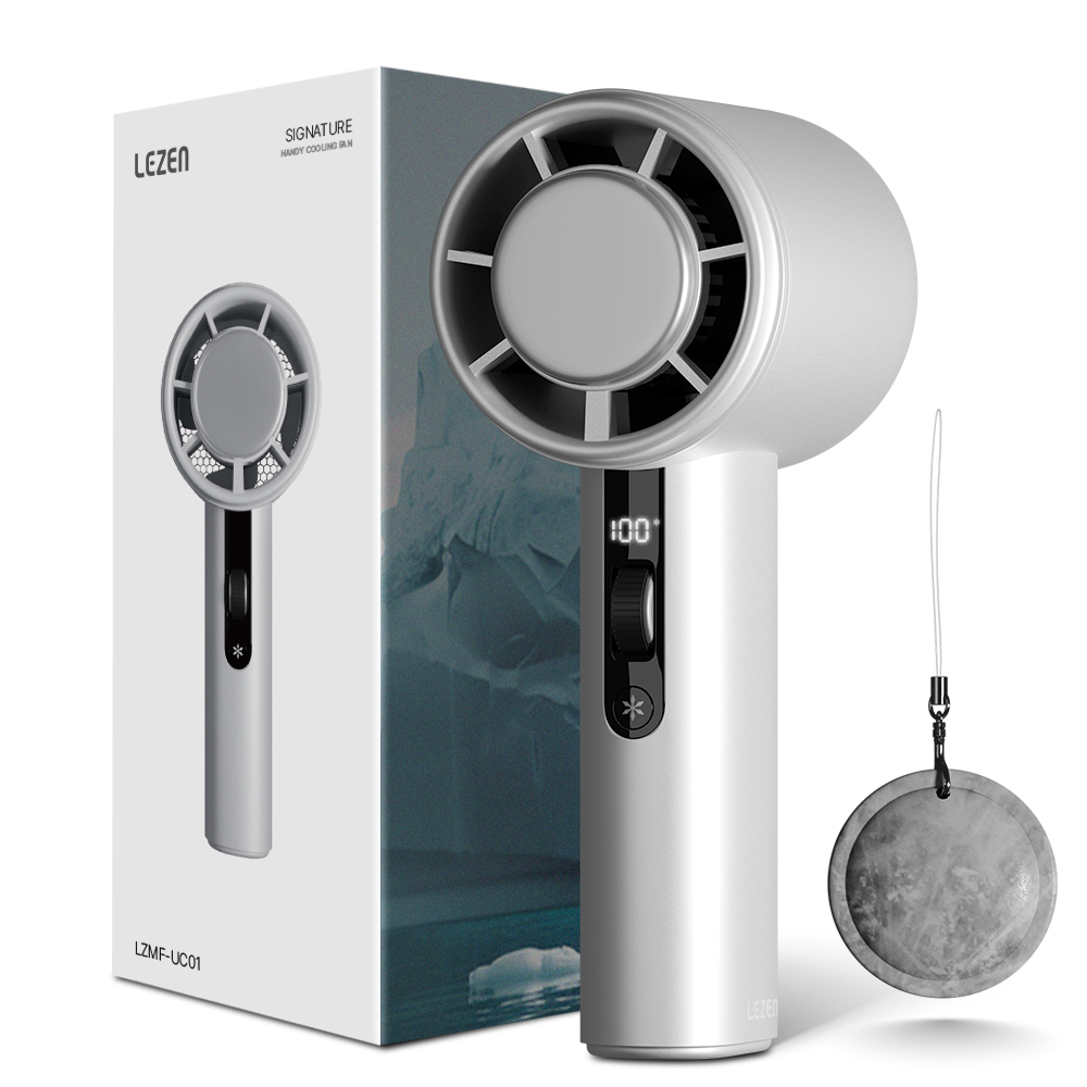 르젠 초경량 BLDC 펠티어 파워 냉각 100단 무선 핸디형 선풍기 글레이셔실버(LEZEN Ultra-lightweight BLDC Peltier Power Cooling 100-Speed Cordless Handheld Fan Glacier Silver) - 2