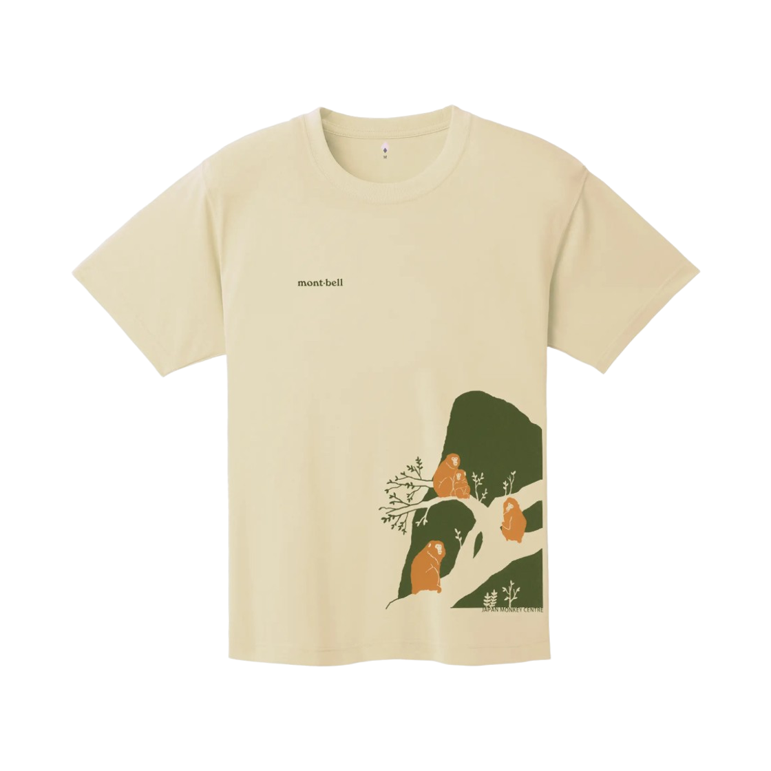 1114866 Montbell Wickron Japanese Monkeys T-Shirt Ivory